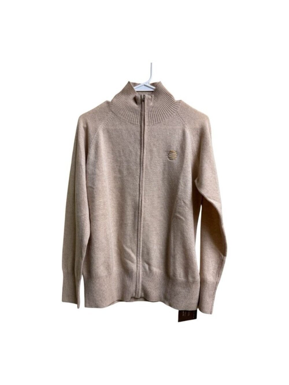 Peter Millar 100% Cashmere Zip Cardigan Sweater Women’s L NWT Beige
